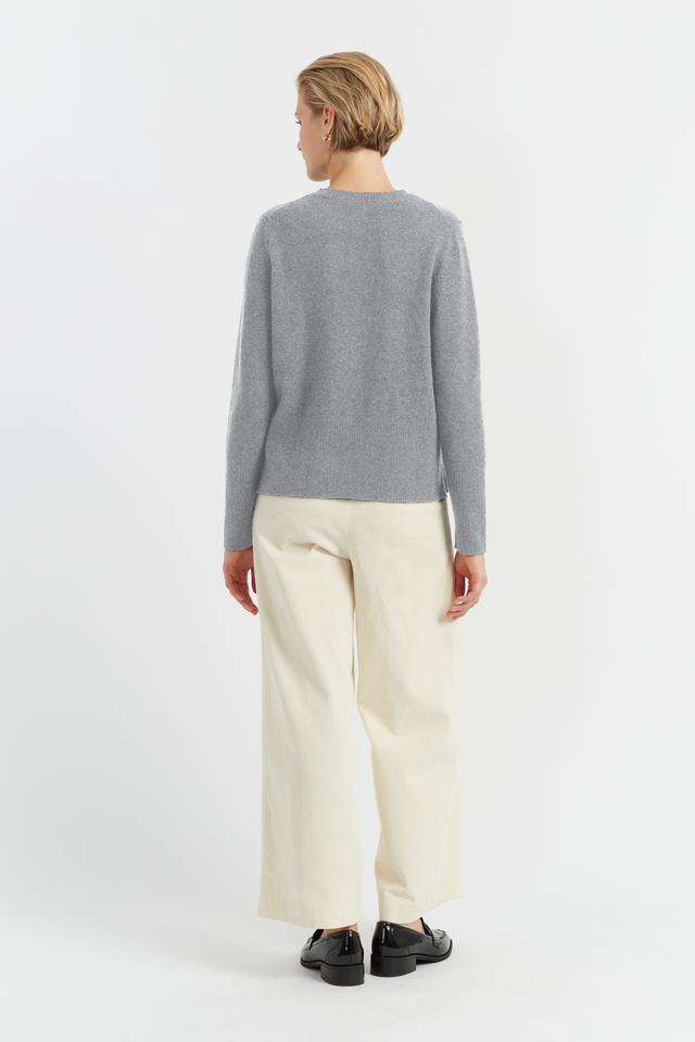 Grey Cashmere Boxy Sweater image 2