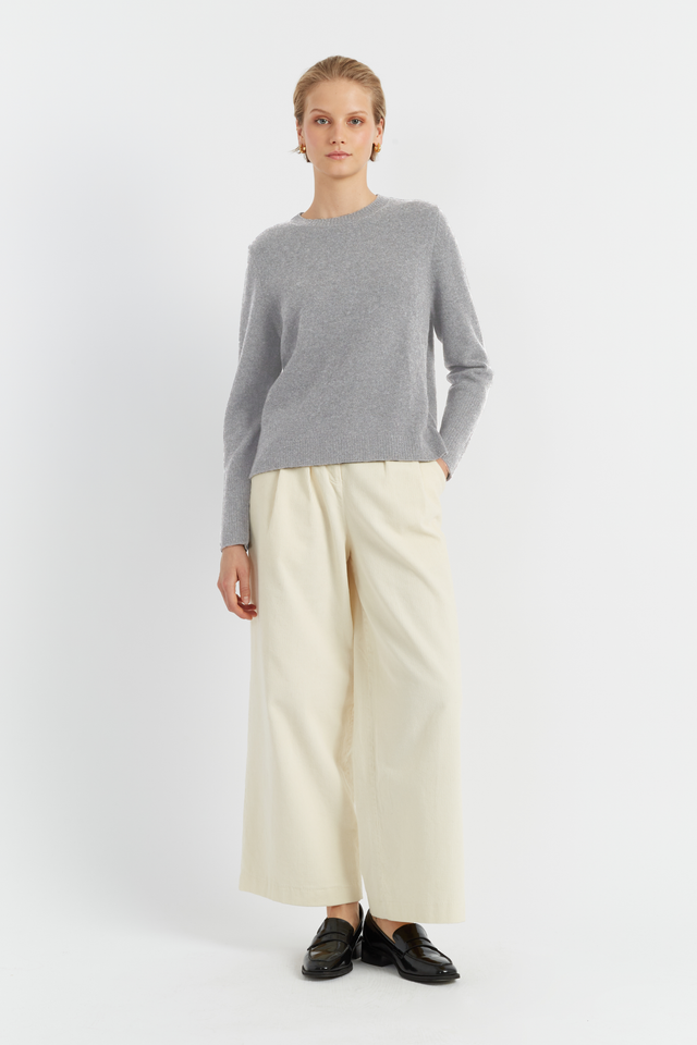 Grey Cashmere Boxy Sweater image 3