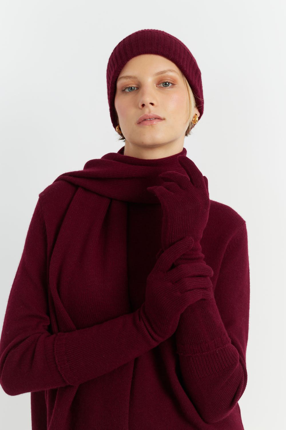 Claret Cashmere Gloves