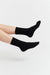 Black Cashmere Ribbed Socks