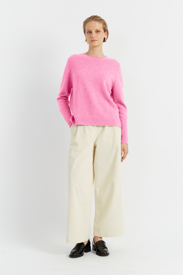 Pink Pure Cashmere Boxy Sweater image 3