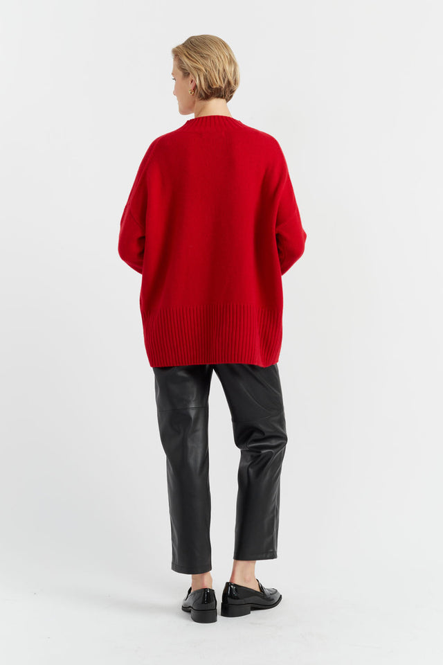Red Pure Cashmere Comfort Sweater image 3