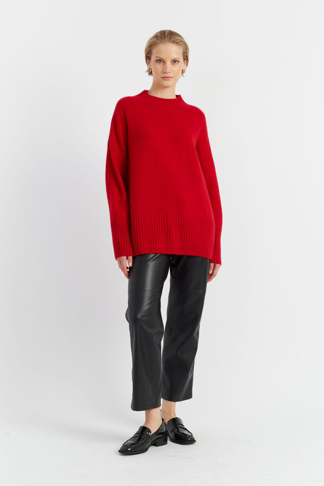 Red Pure Cashmere Comfort Sweater image 4