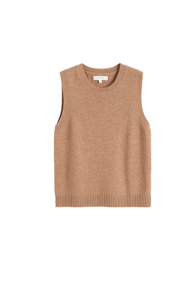 Womens Knitted Tank Chinti And Parker Camel Wool-Cashmere Size XS-3L image 2