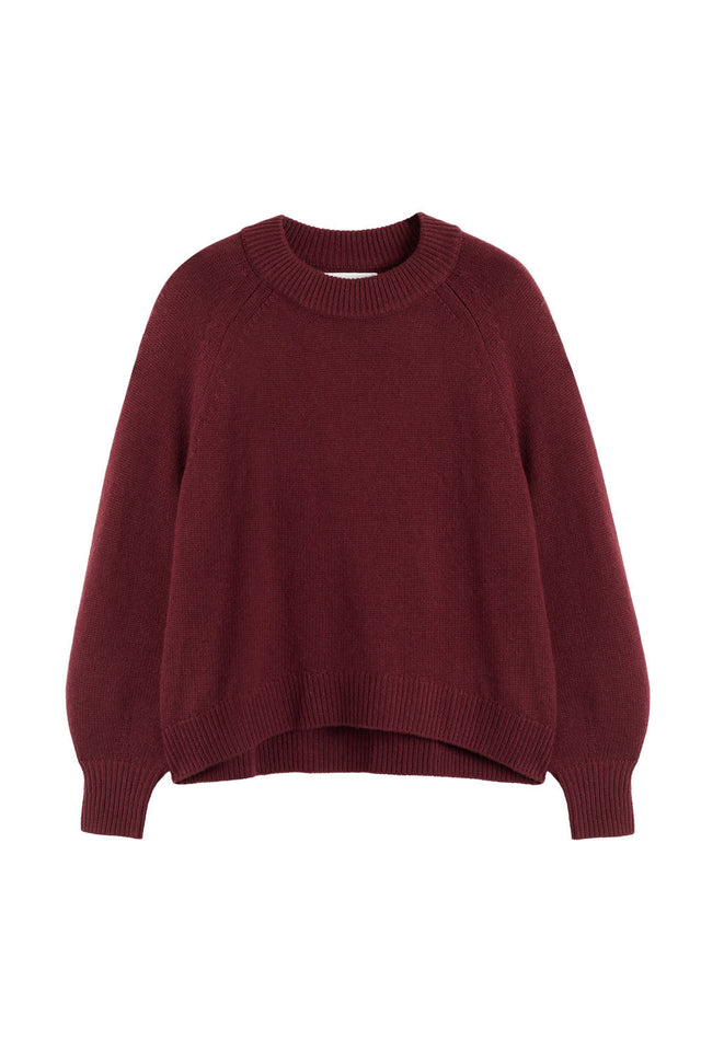 Womens Sweater Chinti And Parker Claret Wool-Cashmere Saddle Sleeve Size XS-3L image 2