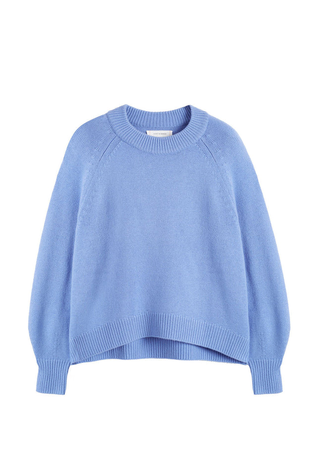 Women's Sweater Chinti And Parker Powder-Blue Wool-Cashmere Saddle Sleeve Size XS-3L image 2