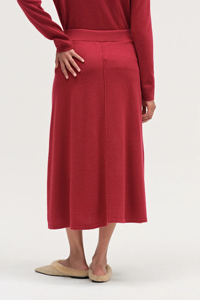 Cherry Wool-Cashmere Midi Skirt image 2