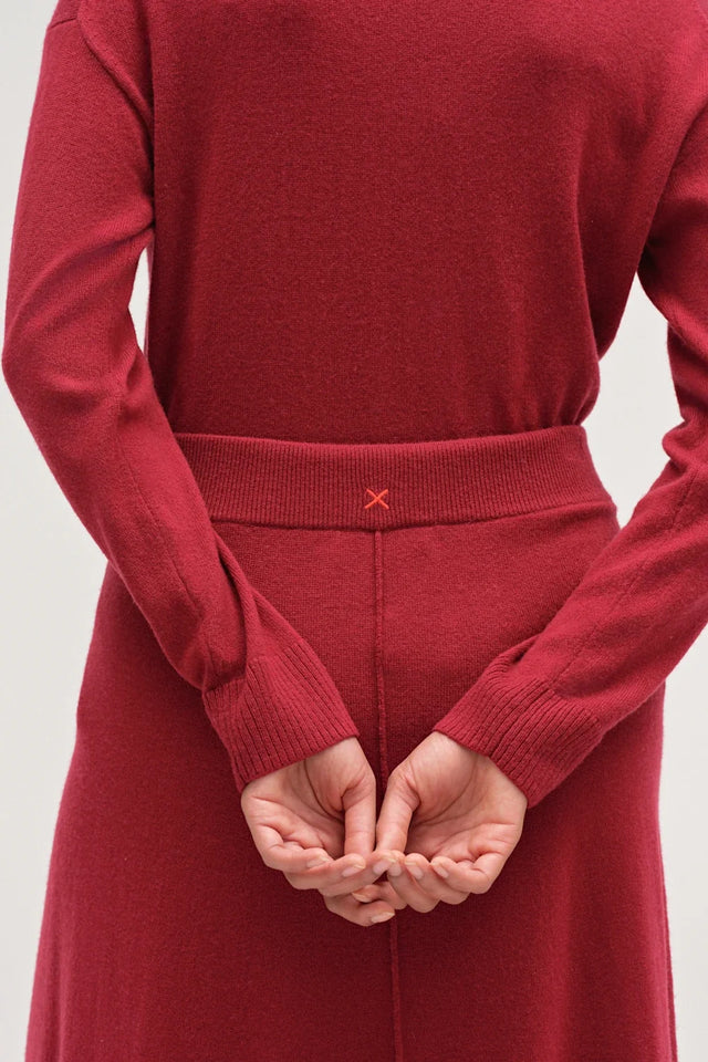 Cherry Wool-Cashmere Midi Skirt image 3