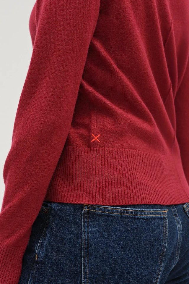Cherry Wool-Cashmere Cropped Sweater image 4