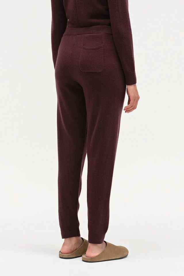 Aubergine Wool-Cashmere Cuffed Joggers image 2