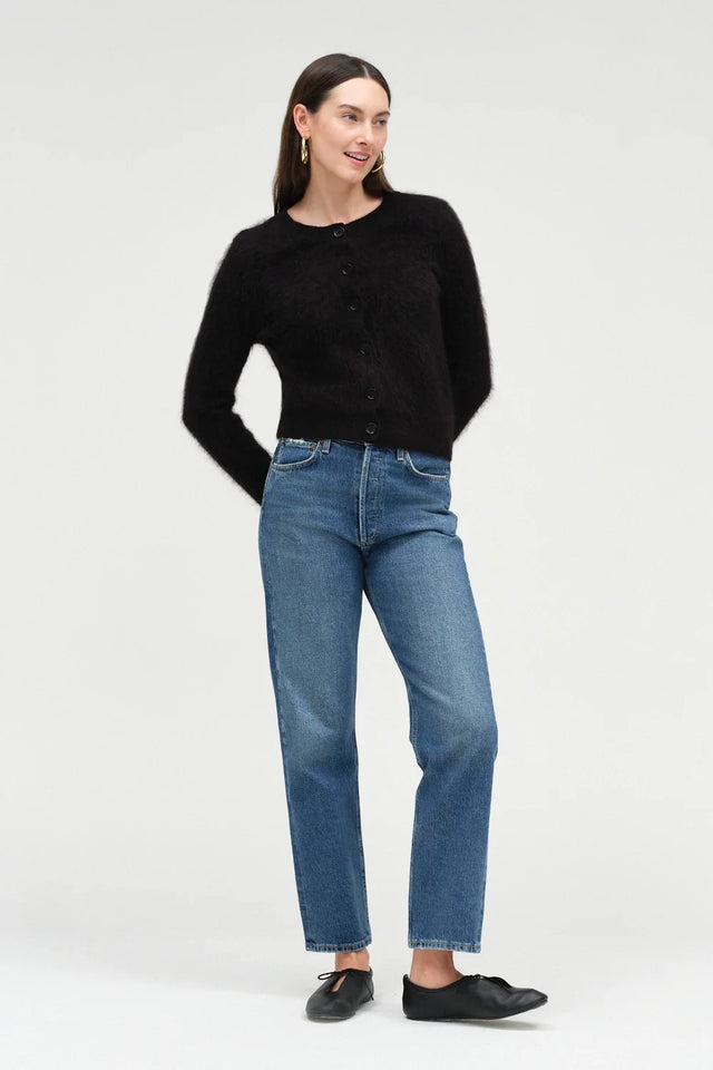 Black Brushed Cashmere Cardigan image 2