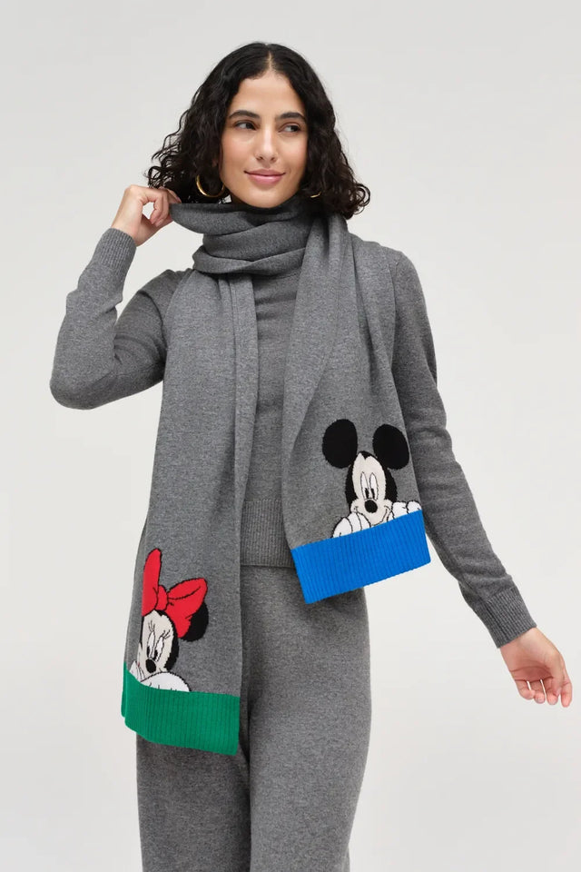 Grey Wool-Cashmere Mickey Scarf image 2