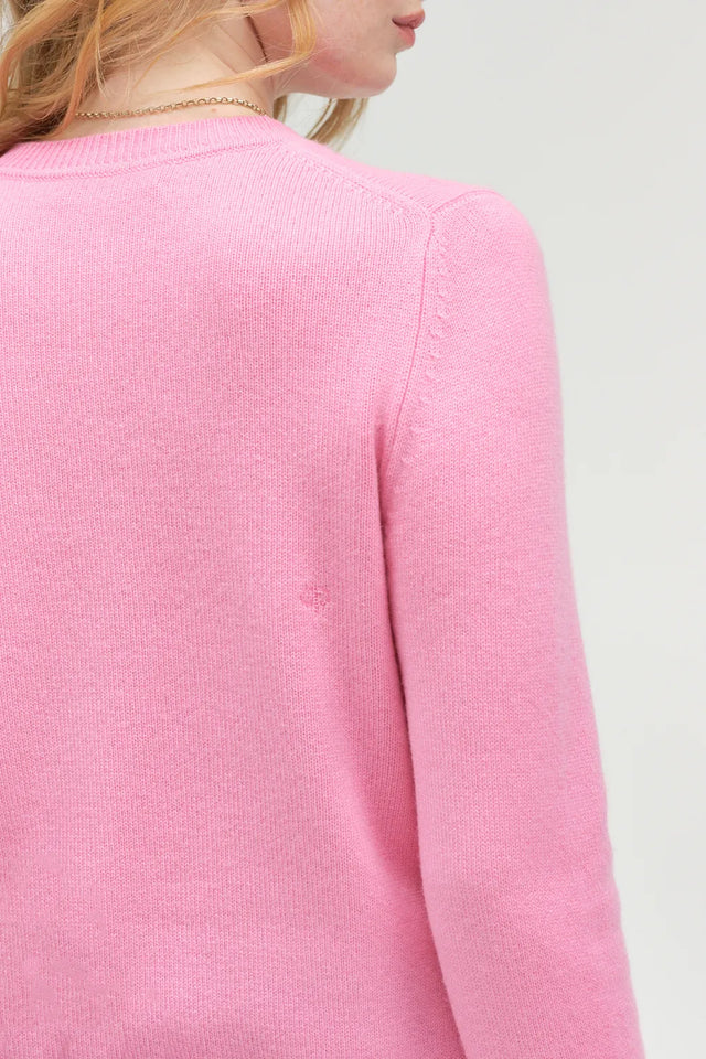 Flamingo-Pink Pure Cashmere Camille Cardigan image 5