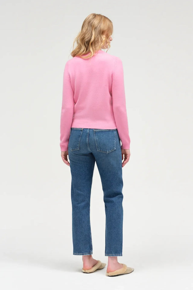 Flamingo-Pink Pure Cashmere Camille Cardigan image 4