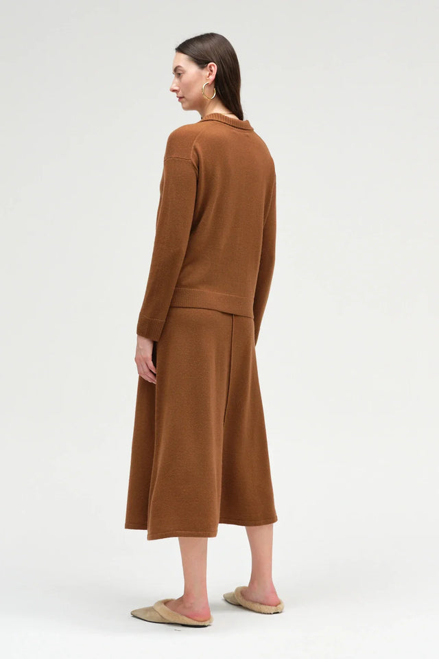Toffee Wool-Cashmere Collared Sweater image 3