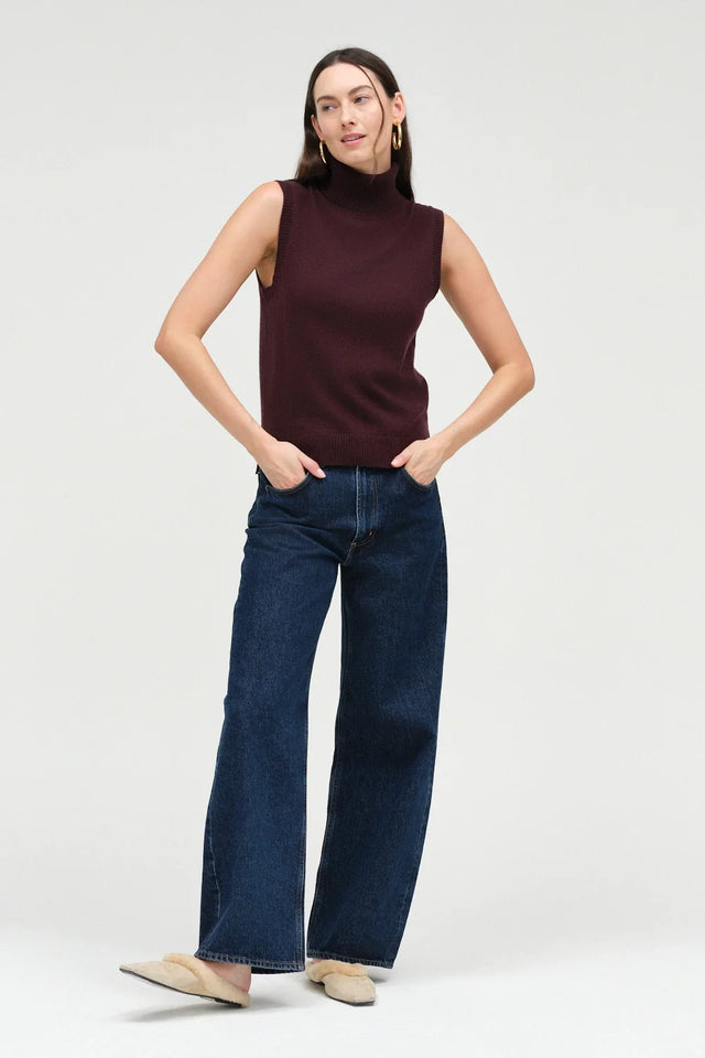 Aubergine Wool-Cashmere Tank image 2