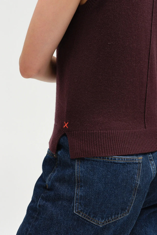 Aubergine Wool-Cashmere Tank image 4