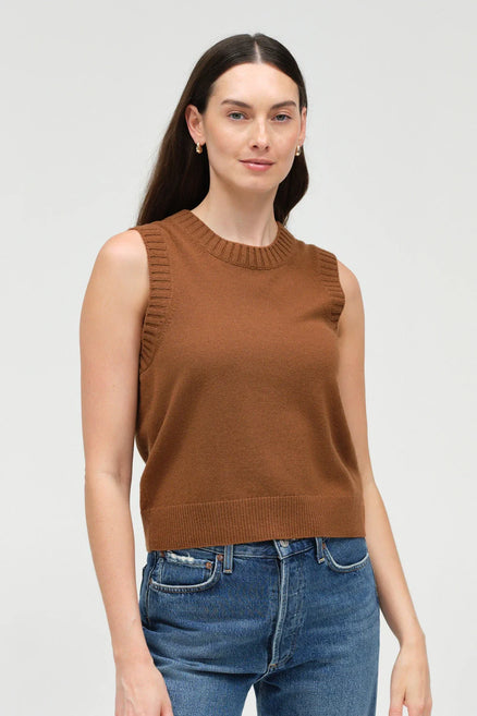 Toffee Wool-Cashmere Tank