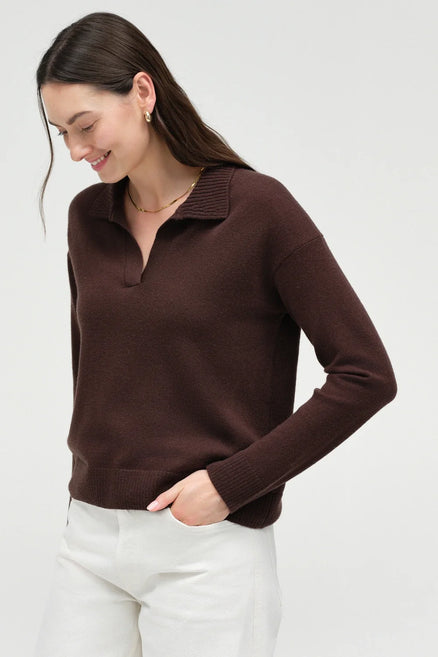 Chocolate Wool-Cashmere Relaxed Shirt