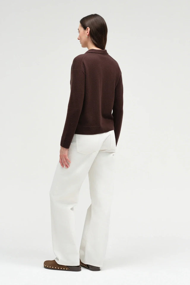 Chocolate Wool-Cashmere Relaxed Shirt image 3