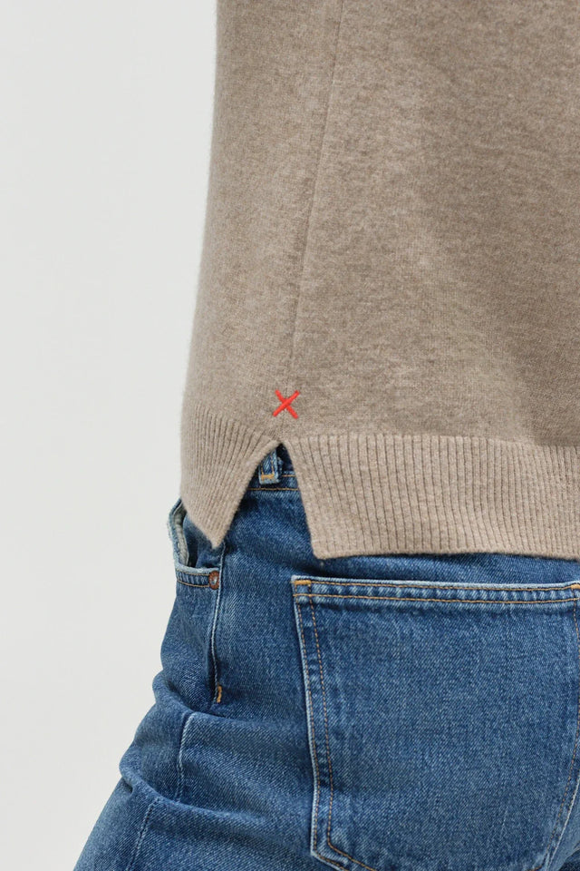 Warm-Oatmeal Wool-Cashmere High-Neck Tank image 4