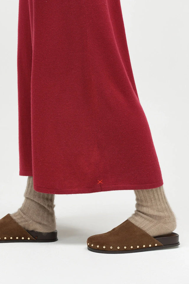Cherry Wool-Cashmere A-Line Polo Dress image 5