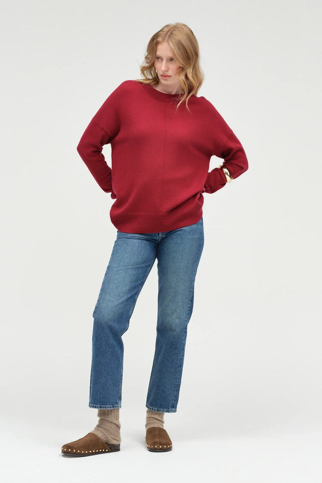 Cherry Wool-Cashmere Slouchy Sweater image 5