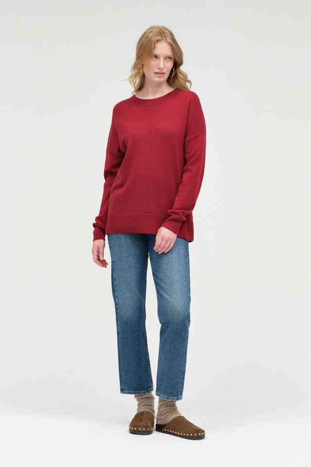 Cherry Wool-Cashmere Slouchy Sweater image 2