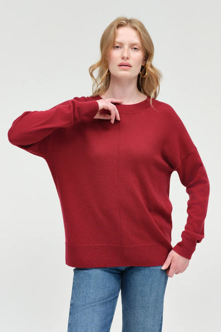 Cherry Wool-Cashmere Slouchy Sweater