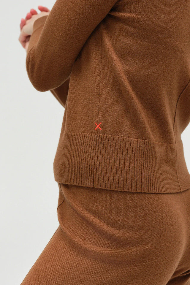 Toffee Wool-Cashmere Cropped Sweater image 4