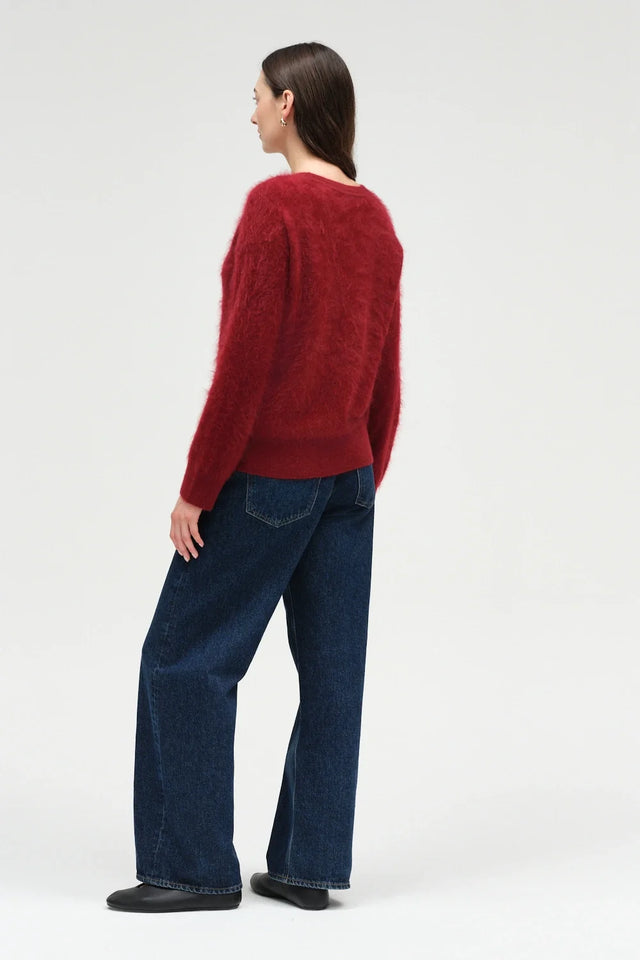 Cherry Brushed Cashmere Crew Neck Sweater image 4