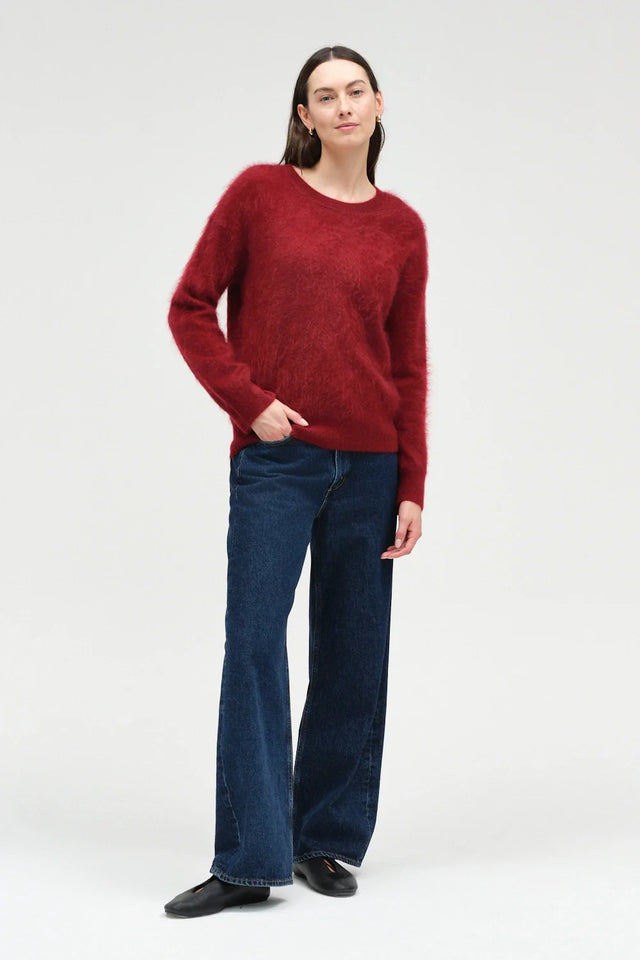 Cherry Brushed Cashmere Crew Neck Sweater image 5