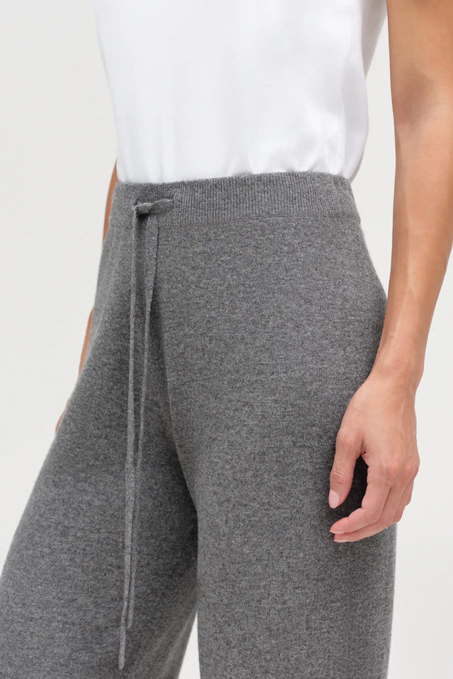 Grey Wool-Cashmere Disney Peek Pocket Wide-Leg Track Pants image 5