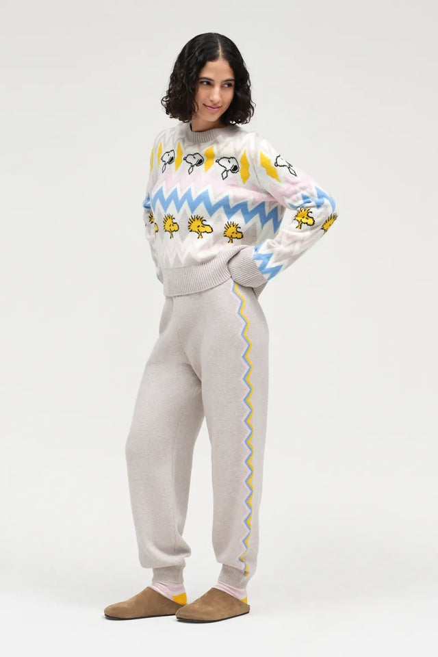 Multi Wool-Cashmere Snoopy Fairisle Sweater image 5