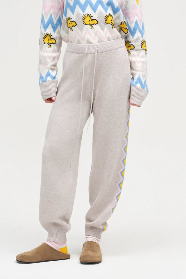 Multi Wool-Cashmere Snoopy Ski Track Pants image 2