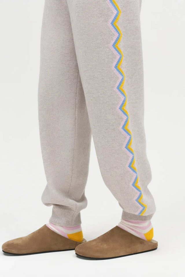 Multi Wool-Cashmere Snoopy Ski Track Pants image 3