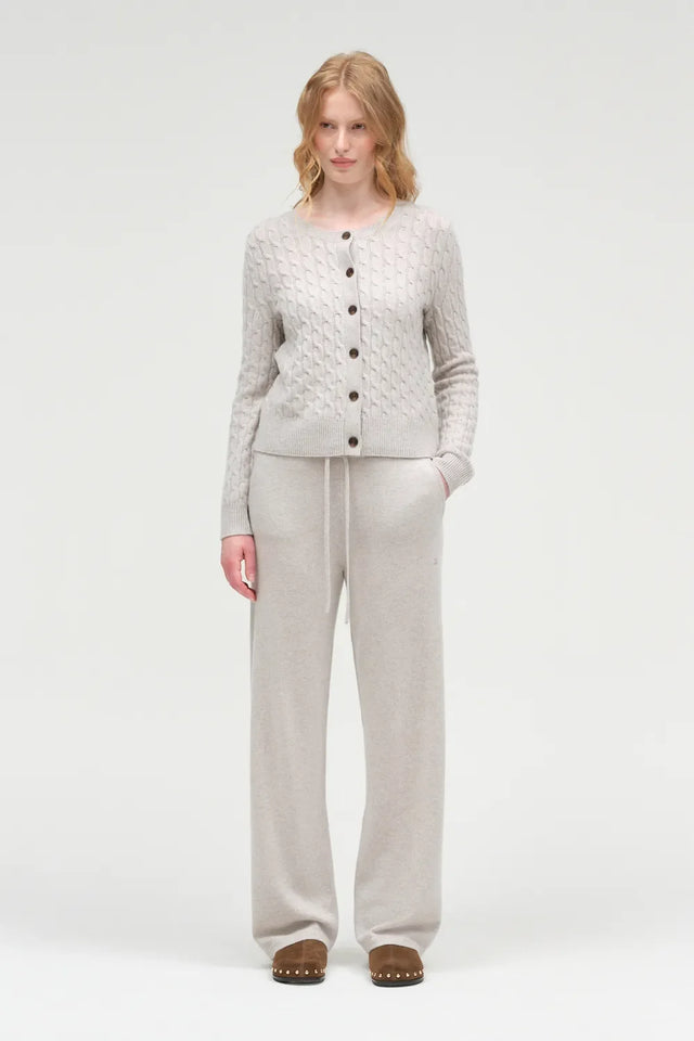 Chinchilla Pure Cashmere Cable Cardigan image 2