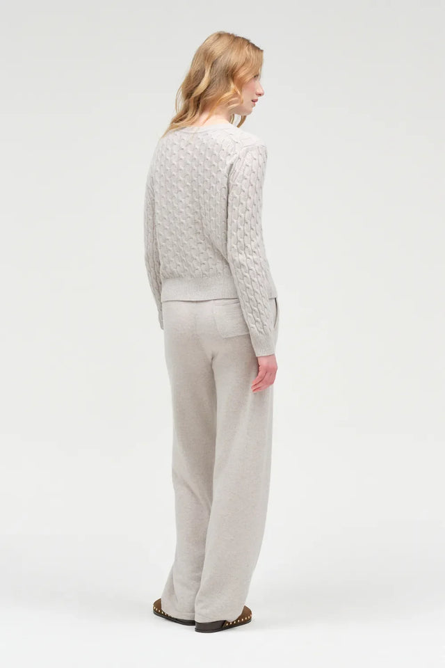 Chinchilla Pure Cashmere Cable Cardigan image 4