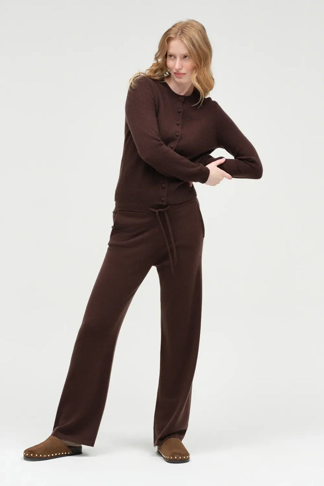 Chocolate Pure Cashmere Camille Cardigan image 3