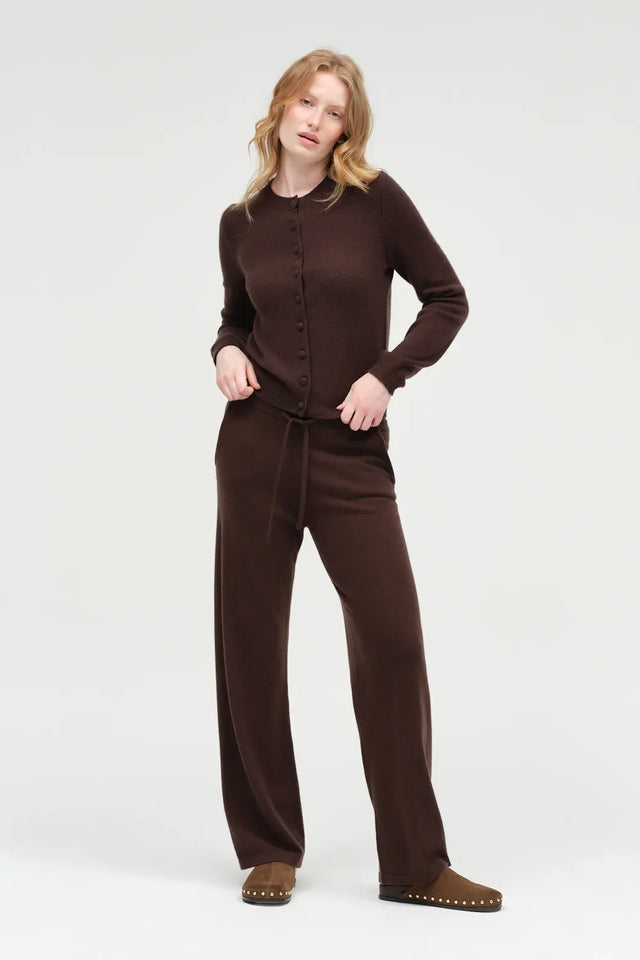 Chocolate Pure Cashmere Camille Cardigan image 2