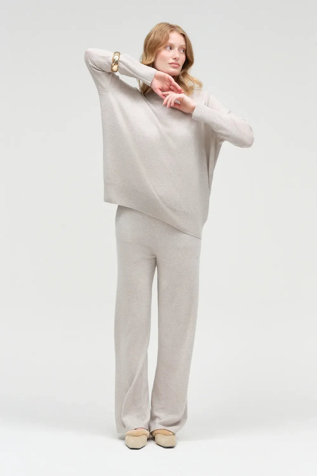 Chinchilla Pure Cashmere Slouchy Sweater image 3