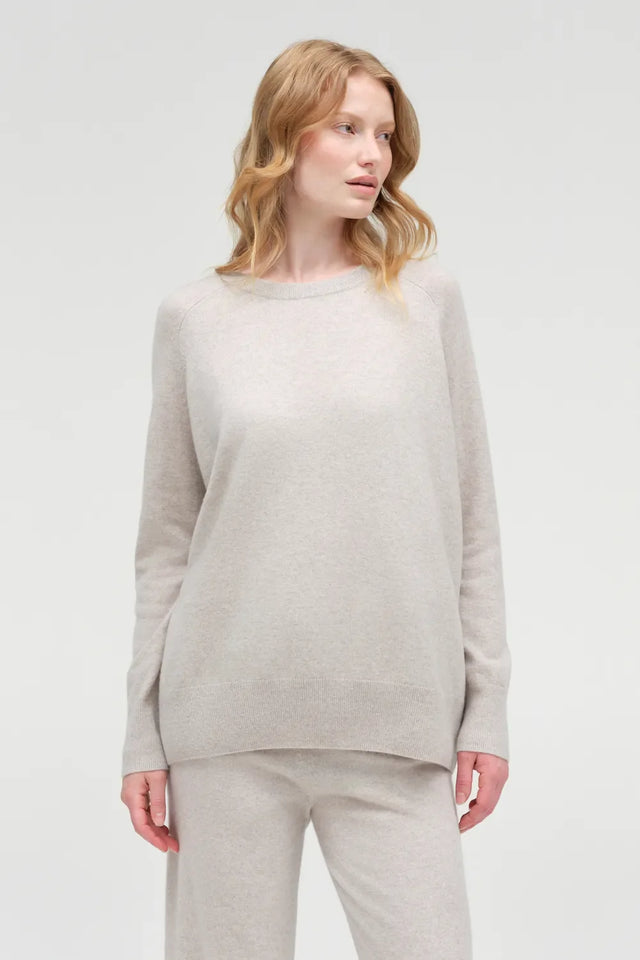 Chinchilla Pure Cashmere Slouchy Sweater image 1