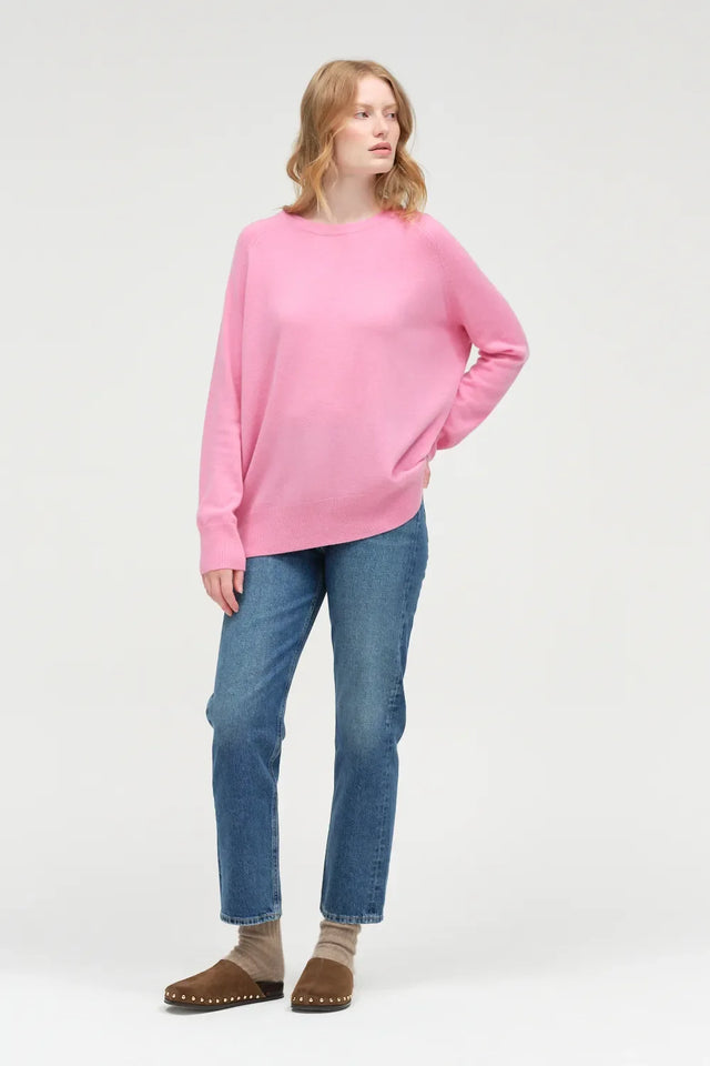 Flamingo-Pink Pure Cashmere Slouchy Sweater image 2