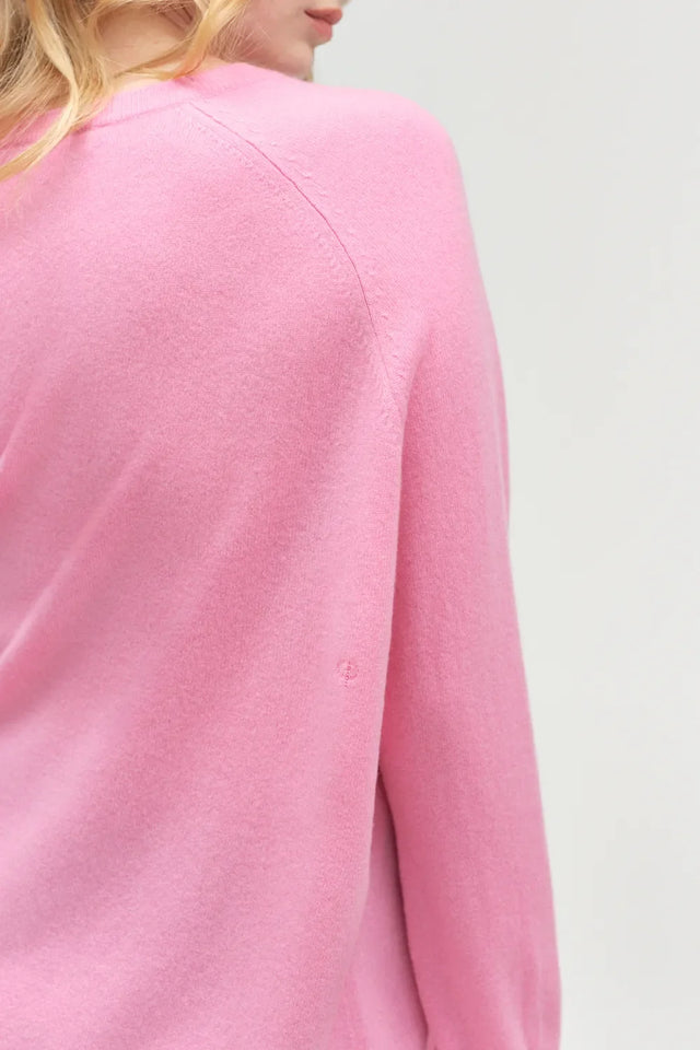 Flamingo-Pink Pure Cashmere Slouchy Sweater image 5