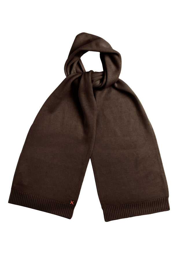 Chocolate Wool-Cashmere Scarf image 2