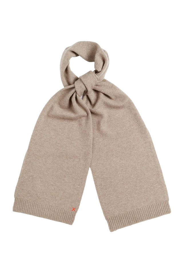 Warm-Oatmeal Wool-Cashmere Scarf image 2