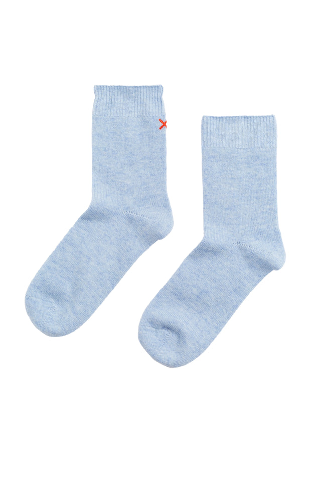 Baby-Blue Wool-Cashmere Socks image 2