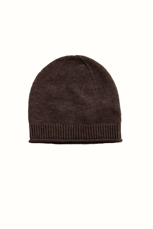 Chocolate Wool-Cashmere Beanie image 2