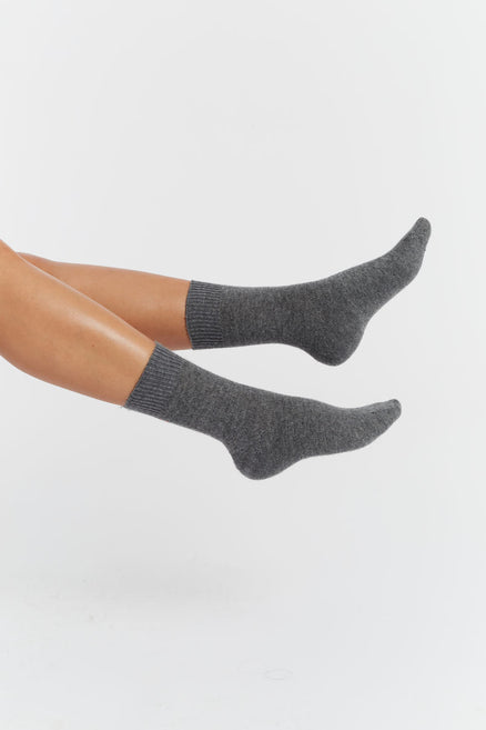 Women's Chinti and Parker Socks Grey Wool-Cashmere One Size