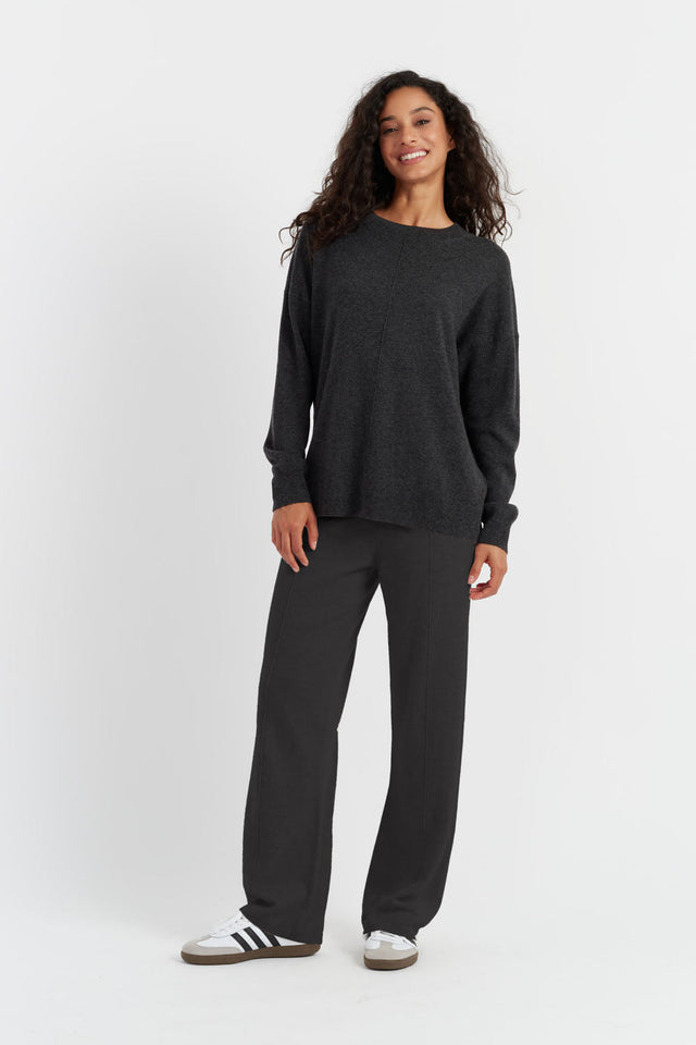 Charcoal Wool-Cashmere Slouchy Sweater image 4